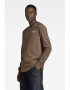 G-Star RAW Bluza din bumbac organic cu decolteu la baza gatului - Pled.ro