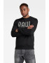 G-Star RAW Bluza sport cu imprimeu logo si decolteu la baza gatului - Pled.ro