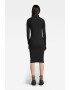 G-Star RAW Rochie din amestec de bumbac organic cu croiala bodycon si guler inalt - Pled.ro