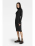 G-Star RAW Rochie din amestec de bumbac organic cu croiala bodycon si guler inalt - Pled.ro