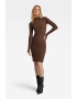 G-STAR Rochie striata cu croiala bodycon si guler inalt - Pled.ro