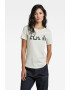 G-Star RAW Tricou cu imprimeu logo si terminatie rotunjita - Pled.ro