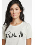 G-Star RAW Tricou cu imprimeu logo si terminatie rotunjita - Pled.ro