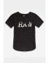 G-Star RAW Tricou cu imprimeu logo si terminatie rotunjita - Pled.ro