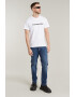 G-STAR RAW Tricou de bumbac organic cu decolteu la baza gatului - Pled.ro