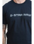 G-STAR Tricou de bumbac organic cu decolteu la baza gatului - Pled.ro