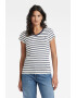 G-STAR Tricou slim fit din bumbac organic cu decolteu in V si model cu dungi - Pled.ro