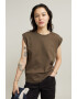 G-STAR Tricou de bumbac organic cu maneci rasucite - Pled.ro