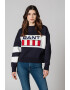 Gant Bluza sport cu imprimeu logo si maneci cazute - Pled.ro