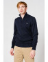 Gant Pulover cu fermoar scurt si broderie logo discreta - Pled.ro