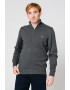 Gant Pulover cu fermoar scurt si broderie logo discreta - Pled.ro