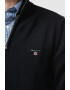 Gant Pulover cu fermoar scurt si broderie logo discreta - Pled.ro