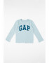 GAP Bluza cu decolteu la baza gatului si imprimeu logo supradimensionat - Pled.ro