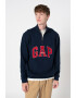 GAP Bluza sport cu fermoar scurt si logo - Pled.ro