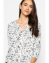 GAP Bluza din amestec de bumbac cu guler tunica si model floral - Pled.ro