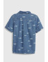 GAP Camasa din material chambray cu maneci scurte - Pled.ro