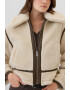 GAP Geaca crop de blana shearling sintetica - Pled.ro