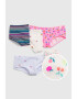 GAP Set 5 perechi de chiloti hipster fete cu imprimeu Albastru/Roz/Alb - Pled.ro