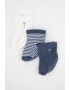 GAP Set 3 perechi de sosete unisex cu imprimeu Bleumarin/Alb - Pled.ro