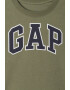 GAP Tricou cu decolteu la baza gatului si imprimeu logo - Pled.ro