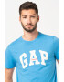 GAP Tricou cu imprimeu logo si decolteu la baza gatului - Pled.ro