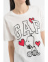 GAP Tricou cu imprimeu Snoopy - Pled.ro