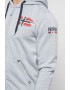 Geographical Norway Hanorac cu imprimeu logo fermoar si buzunare oblice Glacier - Pled.ro