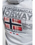 Geographical Norway Hanorac cu imprimeu logo fermoar si buzunare oblice Glacier - Pled.ro