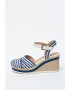 Geox Espadrile cu talpa wedge si model in dungi Ponza - Pled.ro