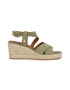 Geox Sandale-espadrile de piele intoarsa cu platforma - Pled.ro