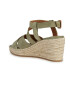 Geox Sandale-espadrile de piele intoarsa cu platforma - Pled.ro