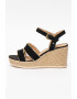 Geox Sandale tip espadrile din piele intoarsa cu talpa wedge Ponza - Pled.ro