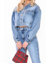 Glamorous Jacheta crop din denim cu terminatii franjurate - Pled.ro