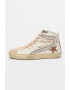 GOLDEN GOOSE Pantofi sport de piele cu garnituri de piele intoarsa Slide - Pled.ro