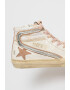 GOLDEN GOOSE Pantofi sport de piele cu garnituri de piele intoarsa Slide - Pled.ro