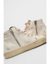 GOLDEN GOOSE Pantofi sport de piele cu garnituri de piele intoarsa Slide - Pled.ro