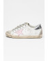 GOLDEN GOOSE Pantofi sport de piele si piele intoarsa cu aspect uzat Super-Star - Pled.ro