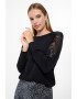 GreenPoint Bluza de trening cu broderii si maneci raglan - Pled.ro