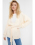 GreenPoint Cardigan cu cordon in talie - Pled.ro