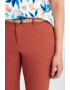 GreenPoint Pantaloni crop cu o curea impletita - Pled.ro