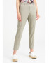 GreenPoint Pantaloni crop cu o curea impletita - Pled.ro