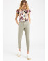 GreenPoint Pantaloni crop cu o curea impletita - Pled.ro