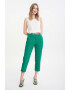 GreenPoint Pantaloni crop cu talie inalta - Pled.ro