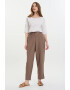 GreenPoint Pantaloni crop din amestec de in - Pled.ro