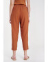 GreenPoint Pantaloni crop din amestec de in - Pled.ro