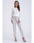 GreenPoint Pantaloni skinny cu imprimeu floral - Pled.ro