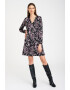 GreenPoint Rochie cu decolteu in V si model floral - Pled.ro