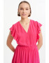 GreenPoint Rochie cu decolteu in V si model stratificat - Pled.ro