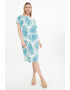 GreenPoint Rochie din amestec de in cu model - Pled.ro