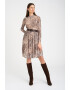 GreenPoint Rochie evazata cu animal print - Pled.ro